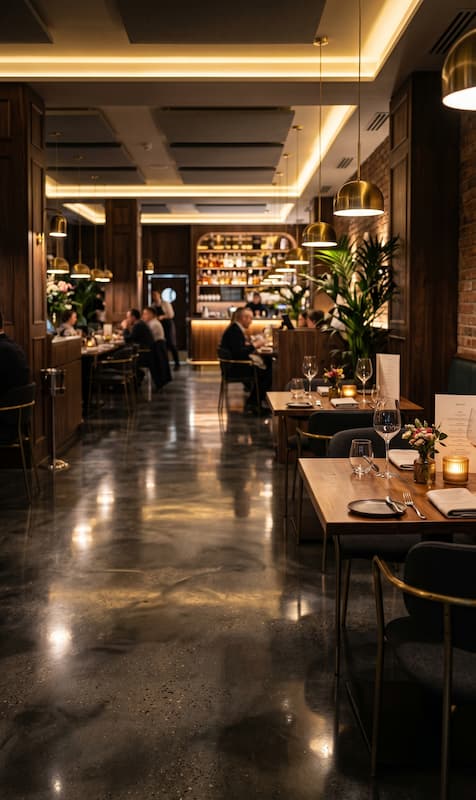 Suelos de resina decorativos para restaurantes
